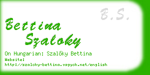 bettina szaloky business card